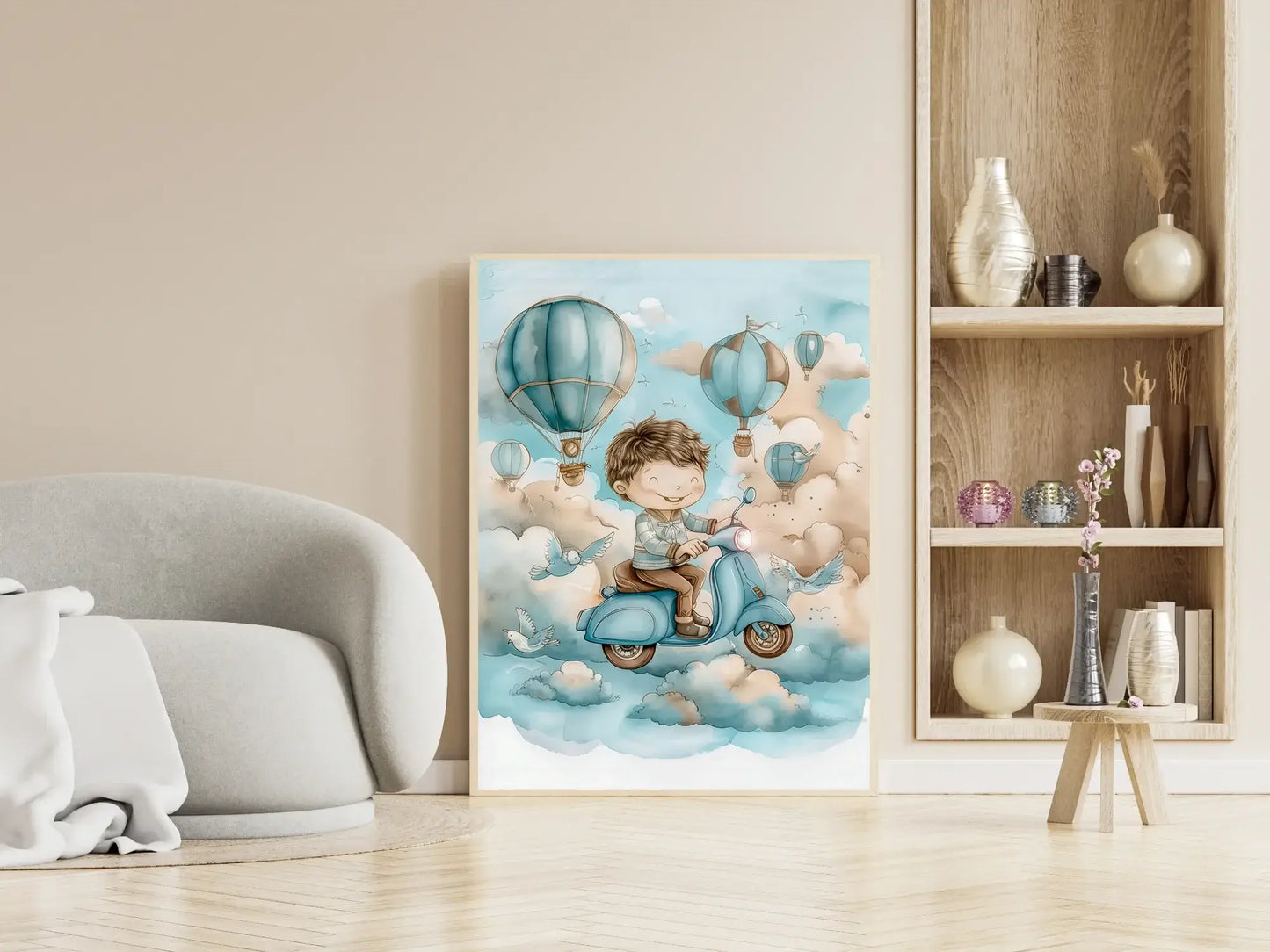 Scooter i Skyene – moderne veggkunst | KBentz.no