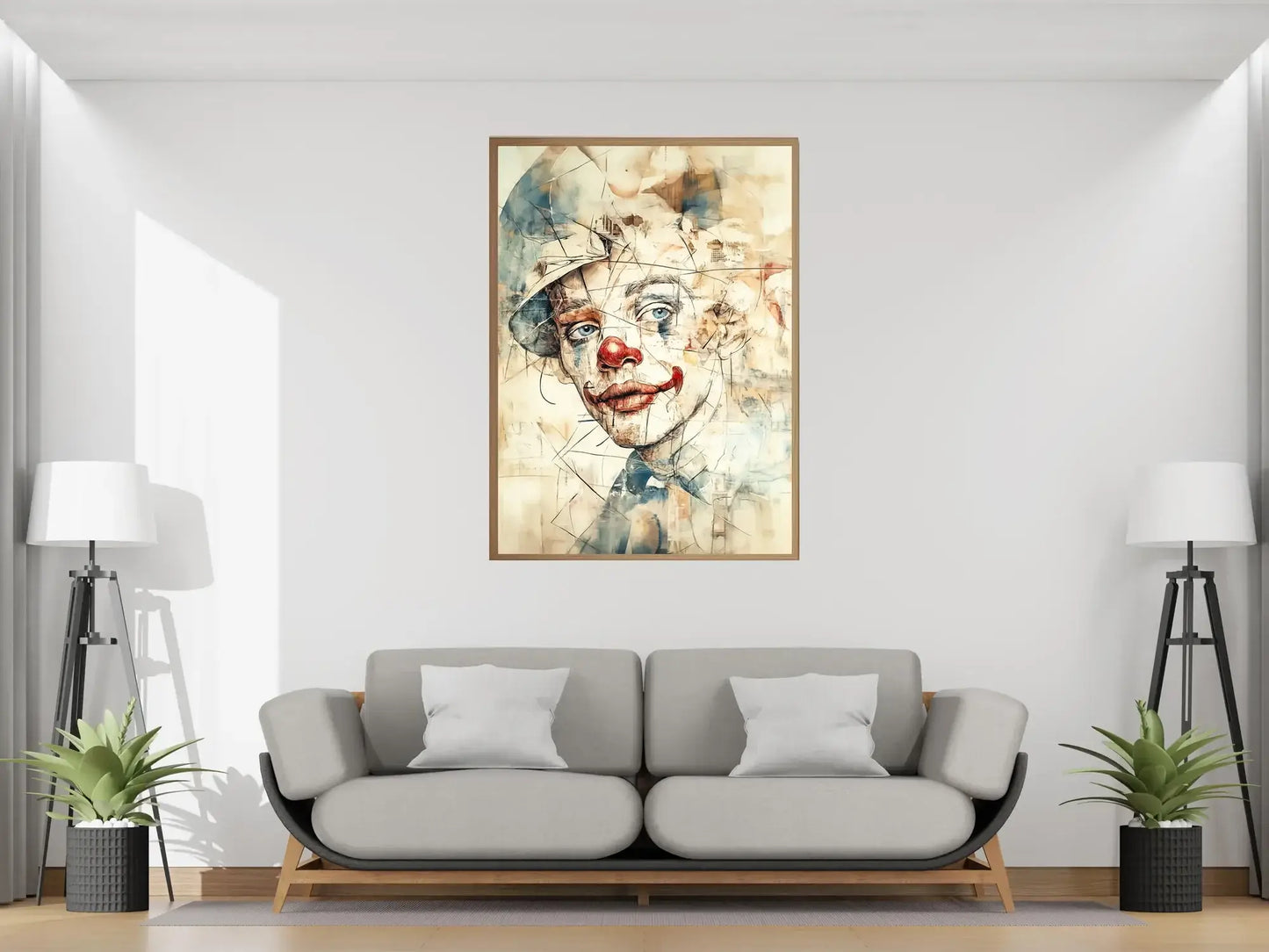 Stillheten bak masken – moderne veggkunst | KBentz.no