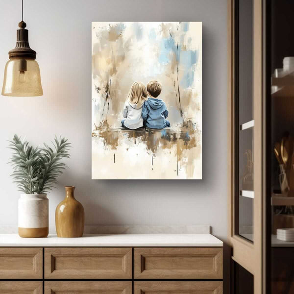 To som hører sammen - moderne digitalt maleri med oljemalingstekstur. Trykkes på papir, lerret og akryl. KBentz.no