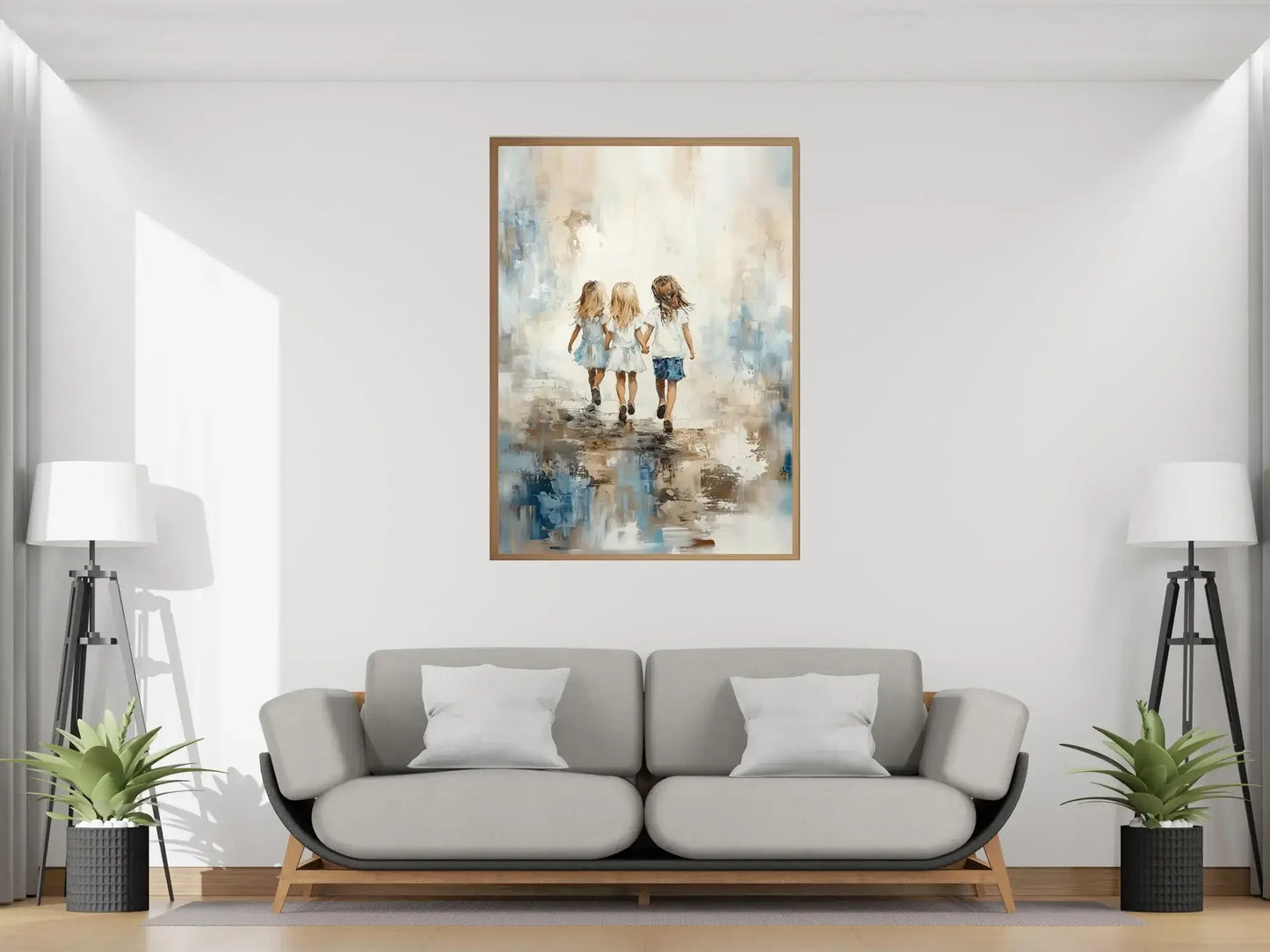 Tre små venninner – moderne veggkunst | KBentz.no