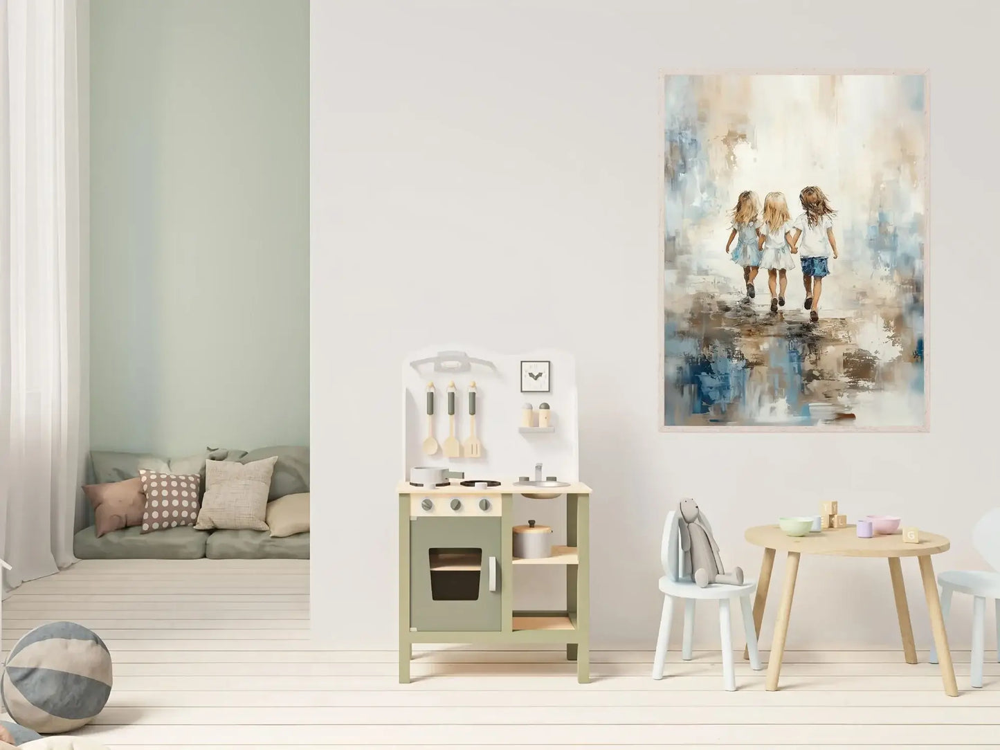 Tre små venninner – moderne veggkunst | KBentz.no