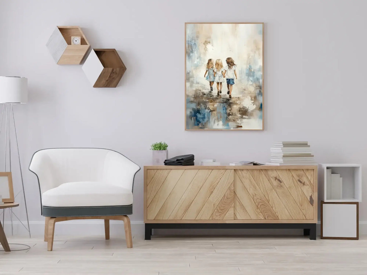 Tre små venninner – moderne veggkunst | KBentz.no