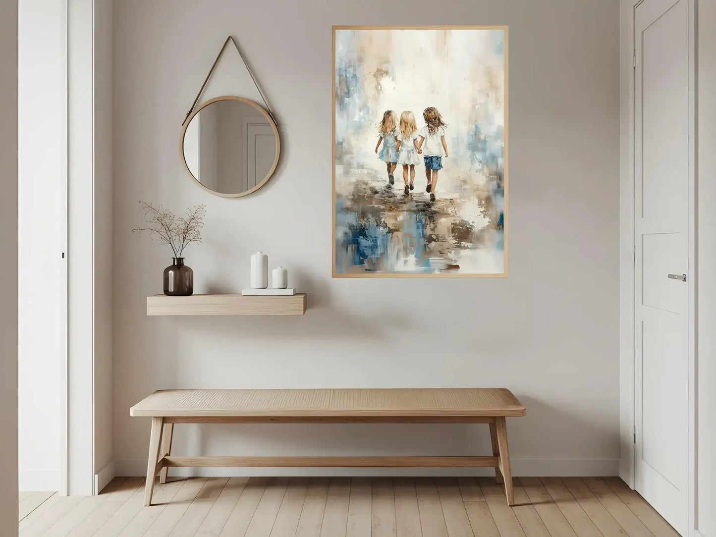 Tre små venninner – moderne veggkunst | KBentz.no
