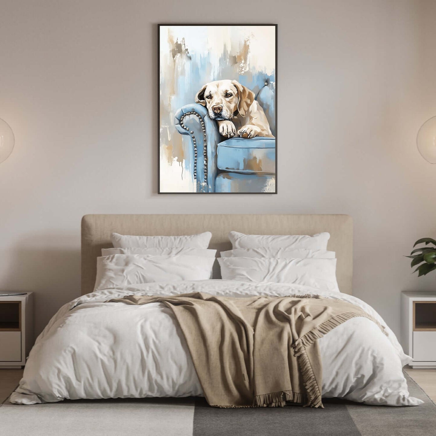 Venter tålmodig - moderne digitalt maleri med oljemalingstekstur. Trykkes på papir, lerret og akryl. KBentz.no