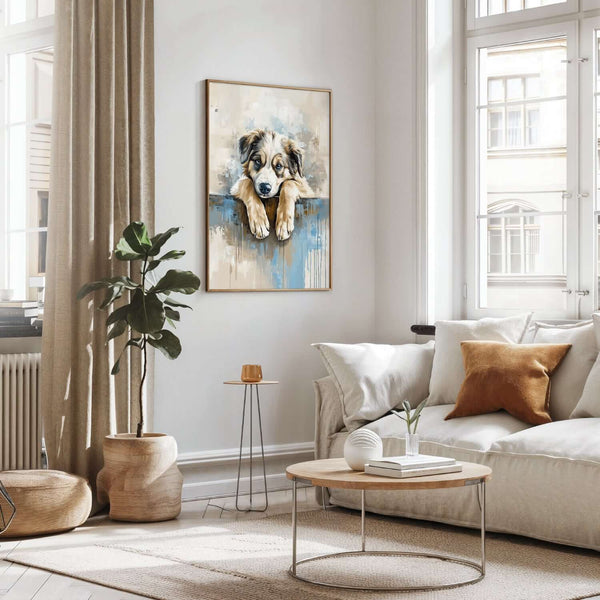 Nysgjerrig - moderne digitalt maleri med oljemalingstekstur. Trykkes på papir, lerret og akryl. KBentz.no