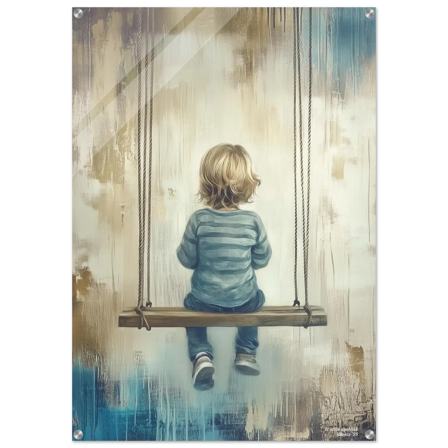 Et stille øyeblikk - moderne digitalt maleri med oljemalingstekstur. Trykkes på papir, lerret og akryl. KBentz.no