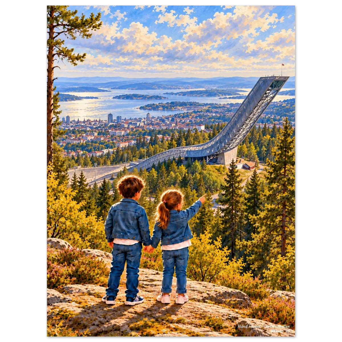 Hånd i hånd - Holmenkollen – veggbilde fra KBentz