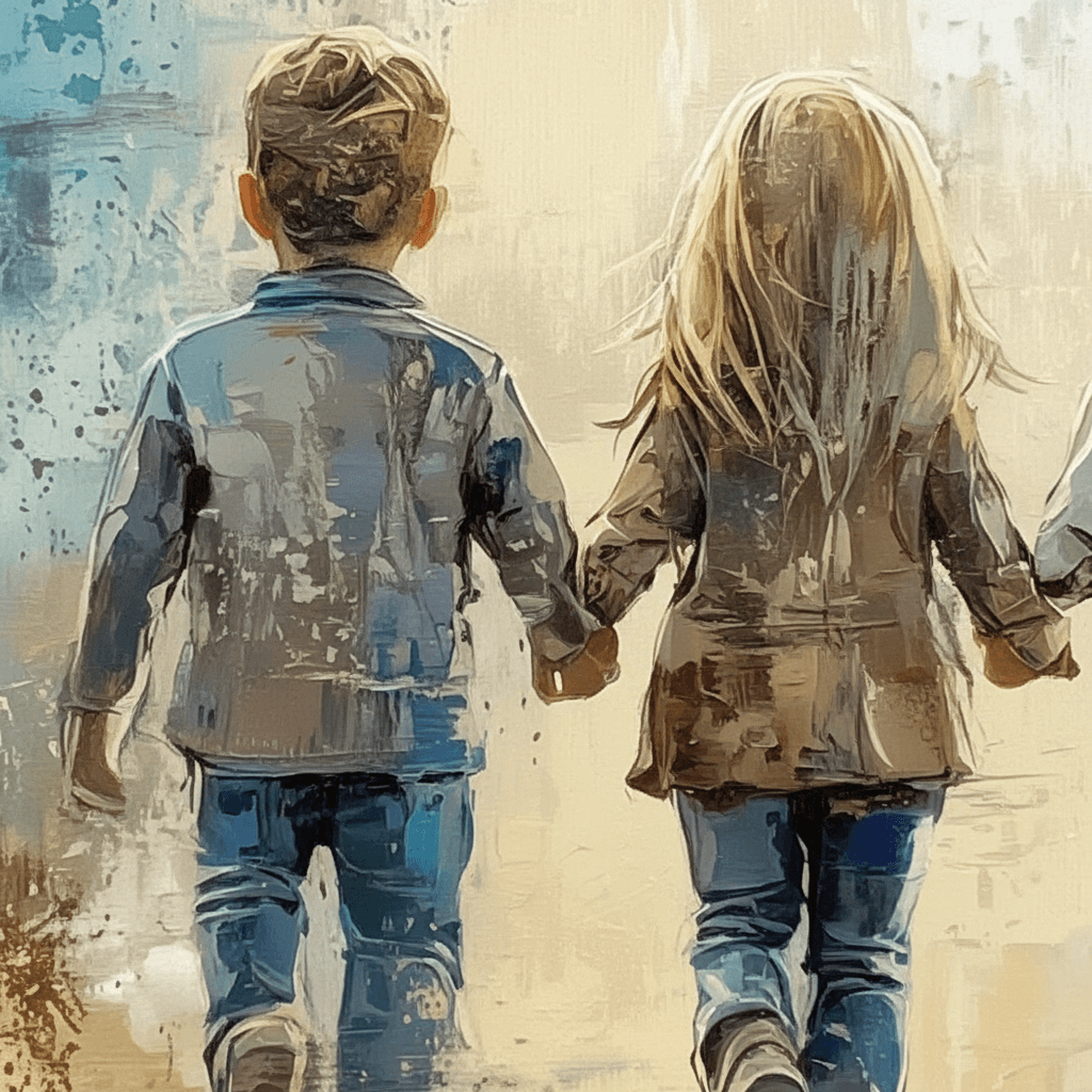 Aldri alene – KI digital oljemaling trykket på papir, lerret, aluminium, akryl og tre | KBentz.no