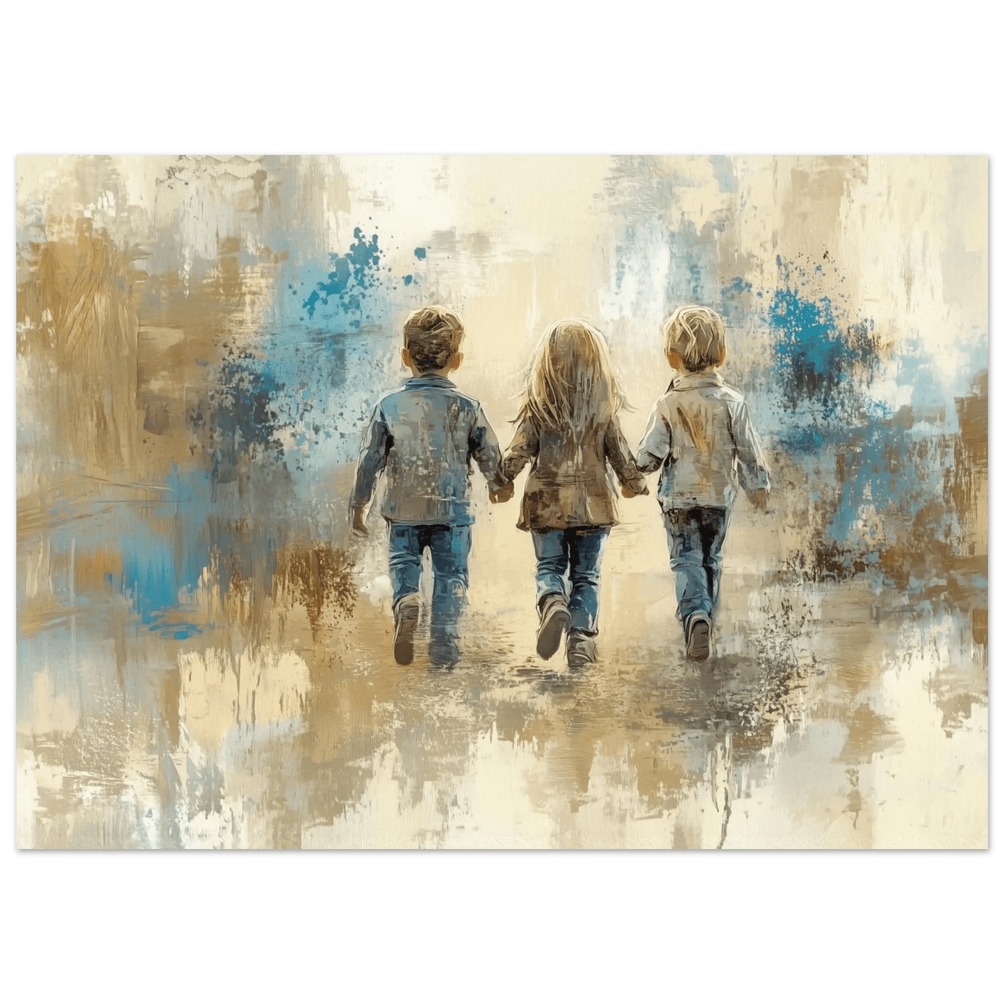 Aldri alene – KI digital oljemaling trykket på papir, lerret, aluminium, akryl og tre | KBentz.no