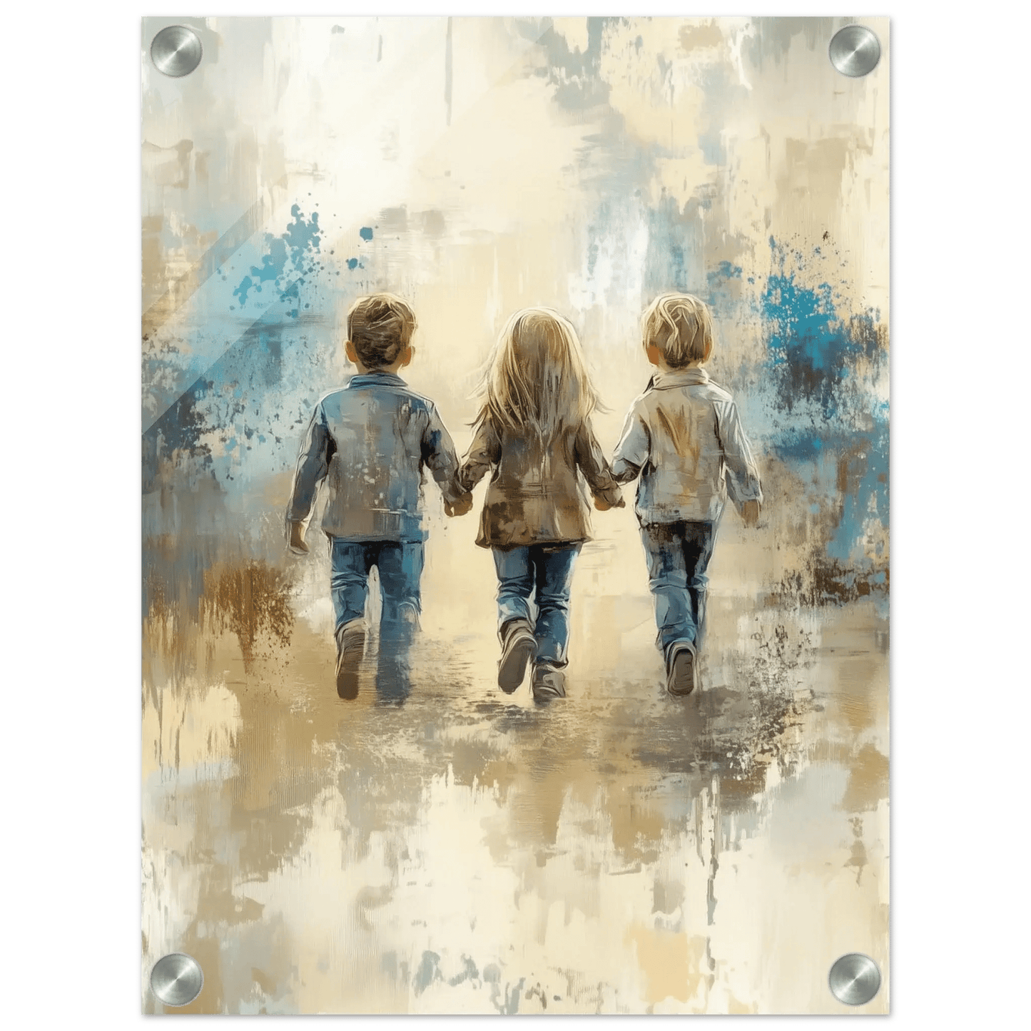 Aldri Alene - Trygghet – KI digital oljemaling trykket på papir, lerret, aluminium, akryl og tre | KBentz.no