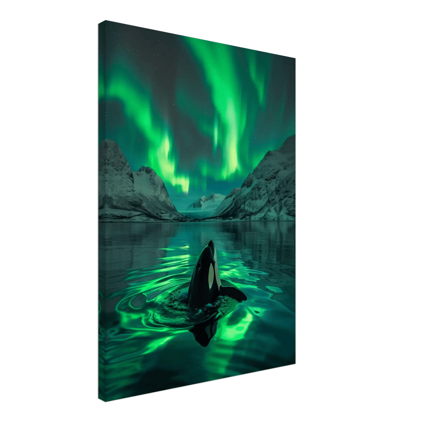 Arktisk dans – KI digital oljemaling trykket på papir, lerret, aluminium, akryl og tre | KBentz.no