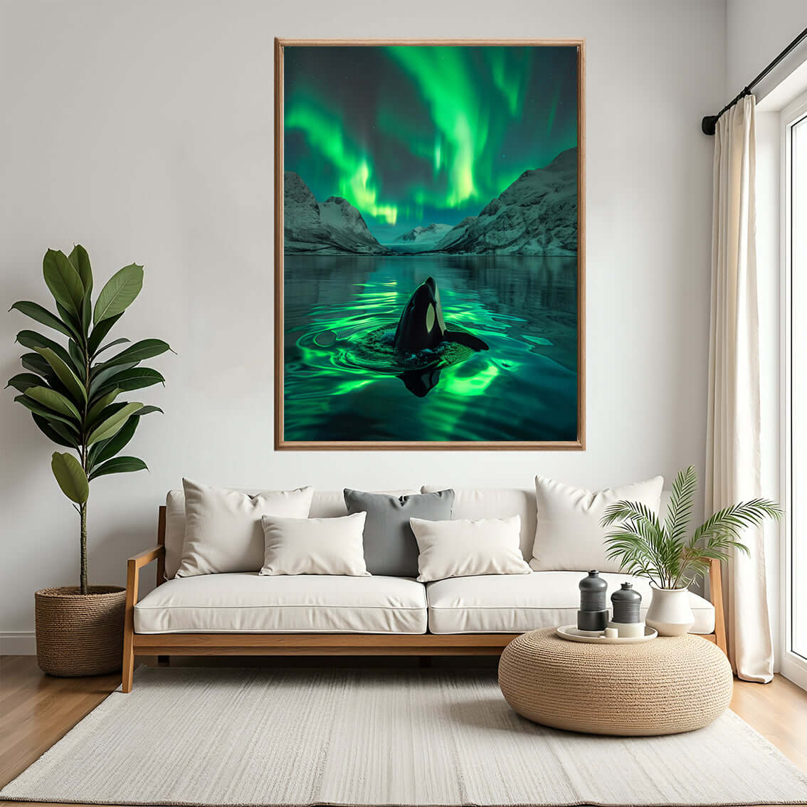 Arktisk dans – KI digital oljemaling trykket på papir, lerret, aluminium, akryl og tre | KBentz.no