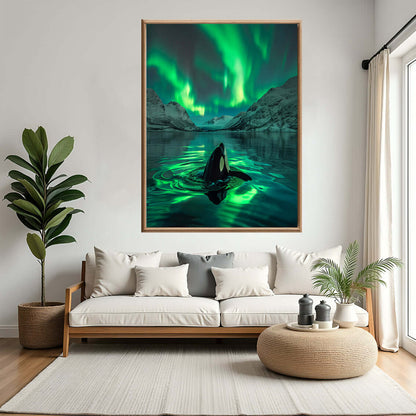 Arktisk dans – KI digital oljemaling trykket på papir, lerret, aluminium, akryl og tre | KBentz.no