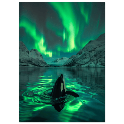 Arktisk dans – KI digital oljemaling trykket på papir, lerret, aluminium, akryl og tre | KBentz.no