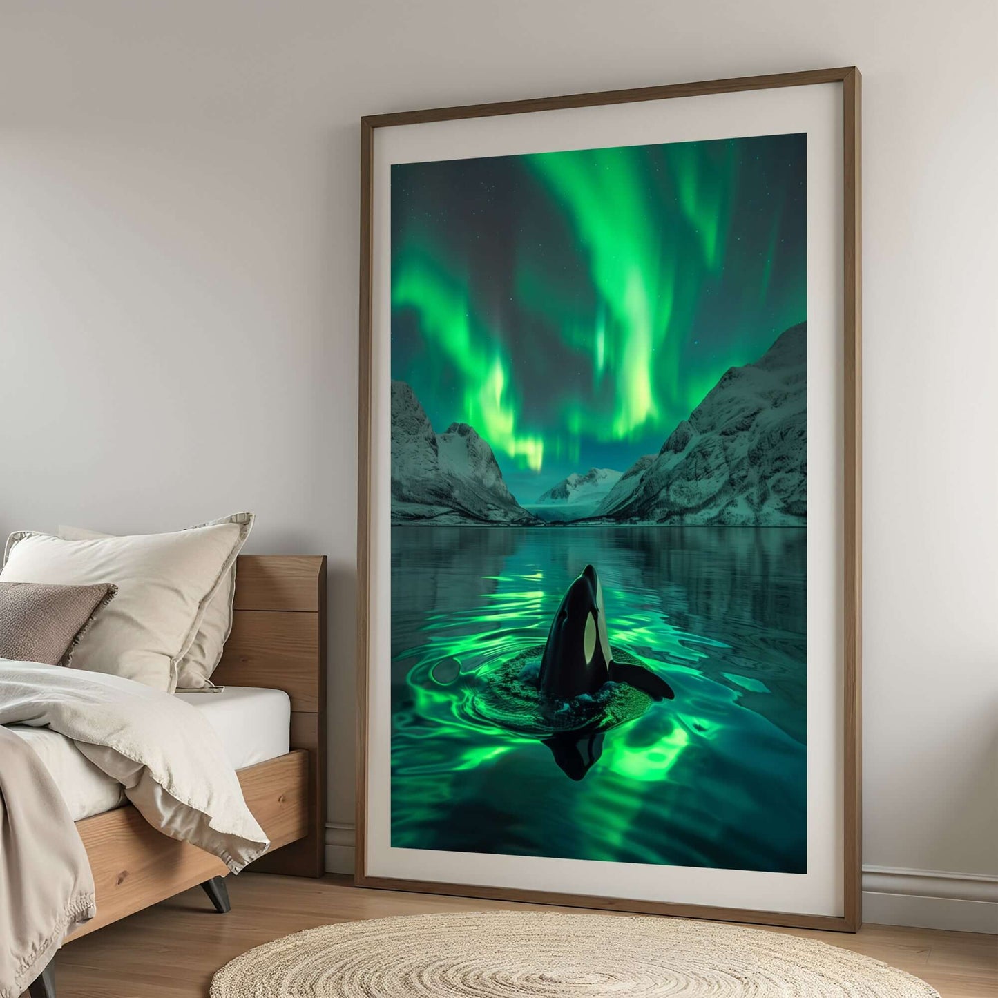 Arktisk dans – KI digital oljemaling trykket på papir, lerret, aluminium, akryl og tre | KBentz.no