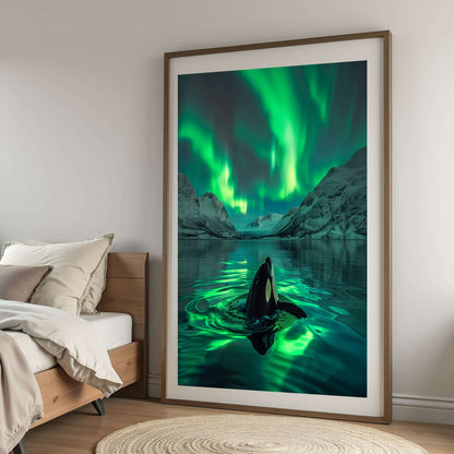 Arktisk dans – KI digital oljemaling trykket på papir, lerret, aluminium, akryl og tre | KBentz.no