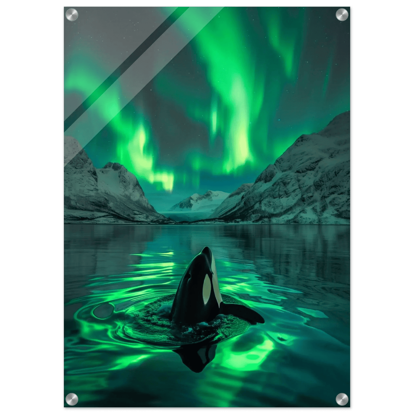 Arktisk dans – KI digital oljemaling trykket på papir, lerret, aluminium, akryl og tre | KBentz.no