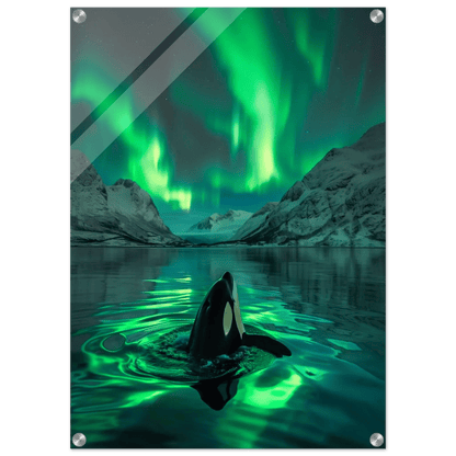 Arktisk dans – KI digital oljemaling trykket på papir, lerret, aluminium, akryl og tre | KBentz.no