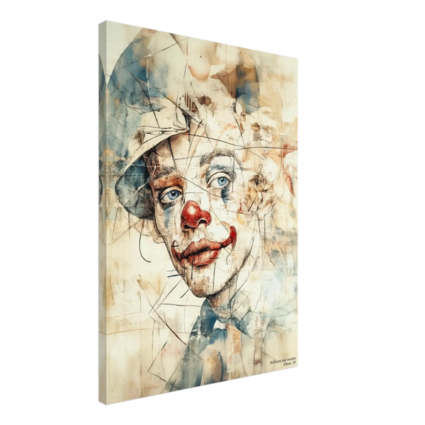 Stillheten bak masken - moderne digitalt maleri med oljemalingstekstur. Trykkes på papir, lerret og akryl. KBentz.no