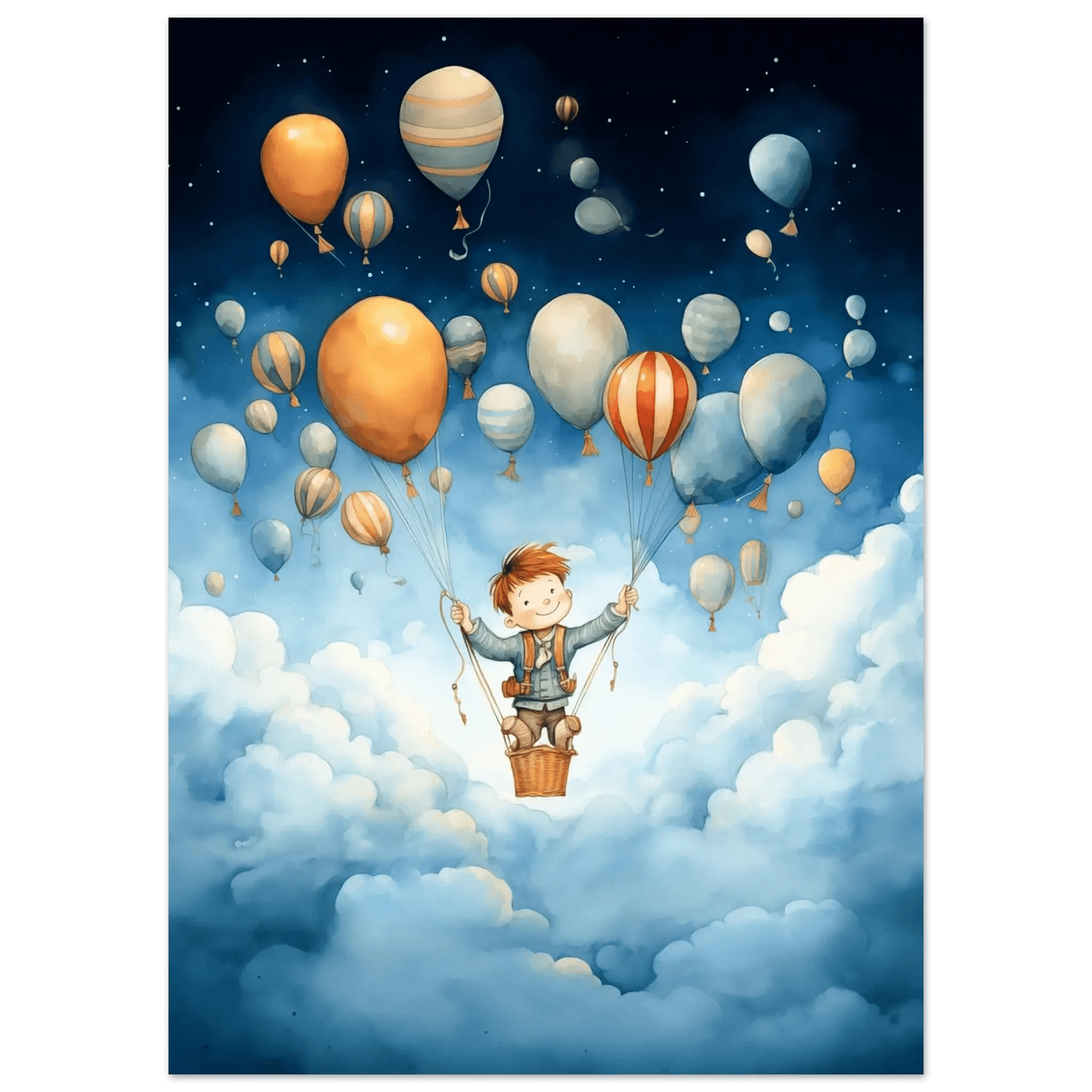 Ballongferd – KI digital oljemaling trykket på papir, lerret, aluminium, akryl og tre | KBentz.no