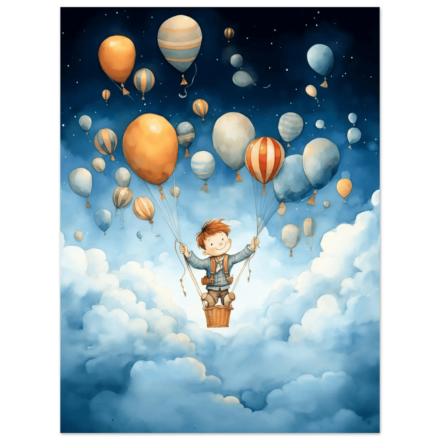 Ballongferd – KI digital oljemaling trykket på papir, lerret, aluminium, akryl og tre | KBentz.no