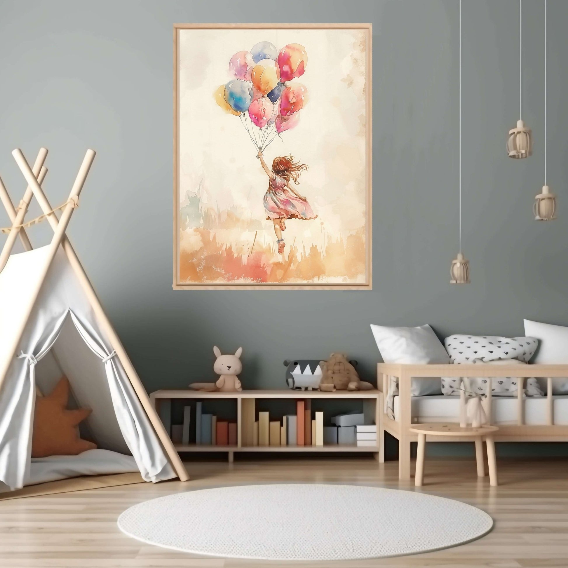 Ballongglede – KI digital oljemaling trykket på papir, lerret, aluminium, akryl og tre | KBentz.no