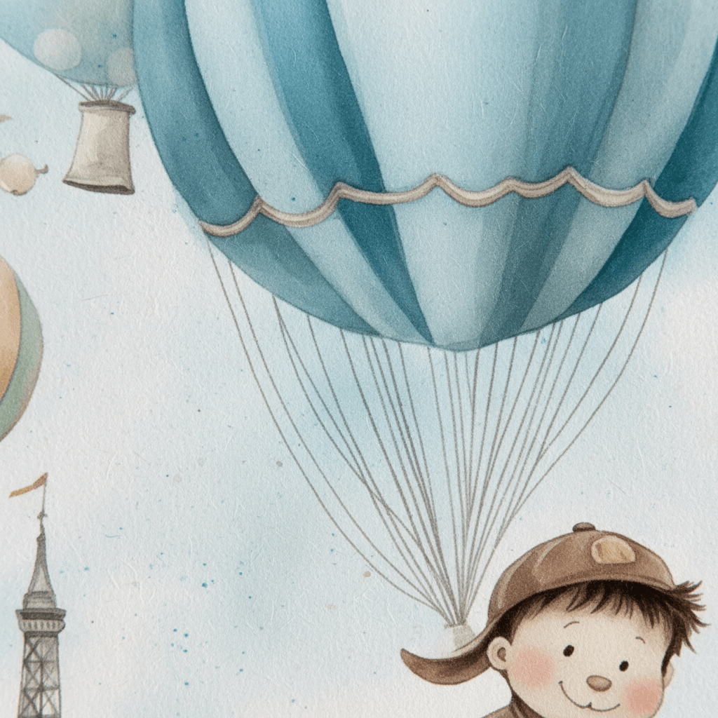 Ballongsykkel – KI digital oljemaling trykket på papir, lerret, aluminium, akryl og tre | KBentz.no