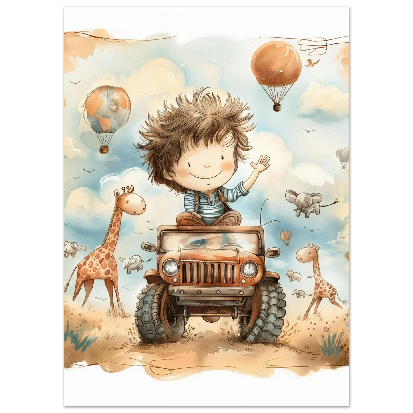Gutt og Jeep - KBentz.no – moderne veggkunst | KBentz.no