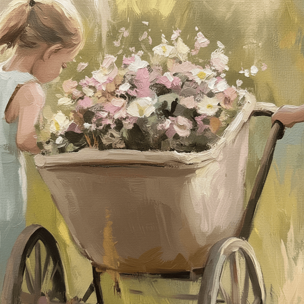 Blomstereng – KI digital oljemaling trykket på papir, lerret, aluminium, akryl og tre | KBentz.no