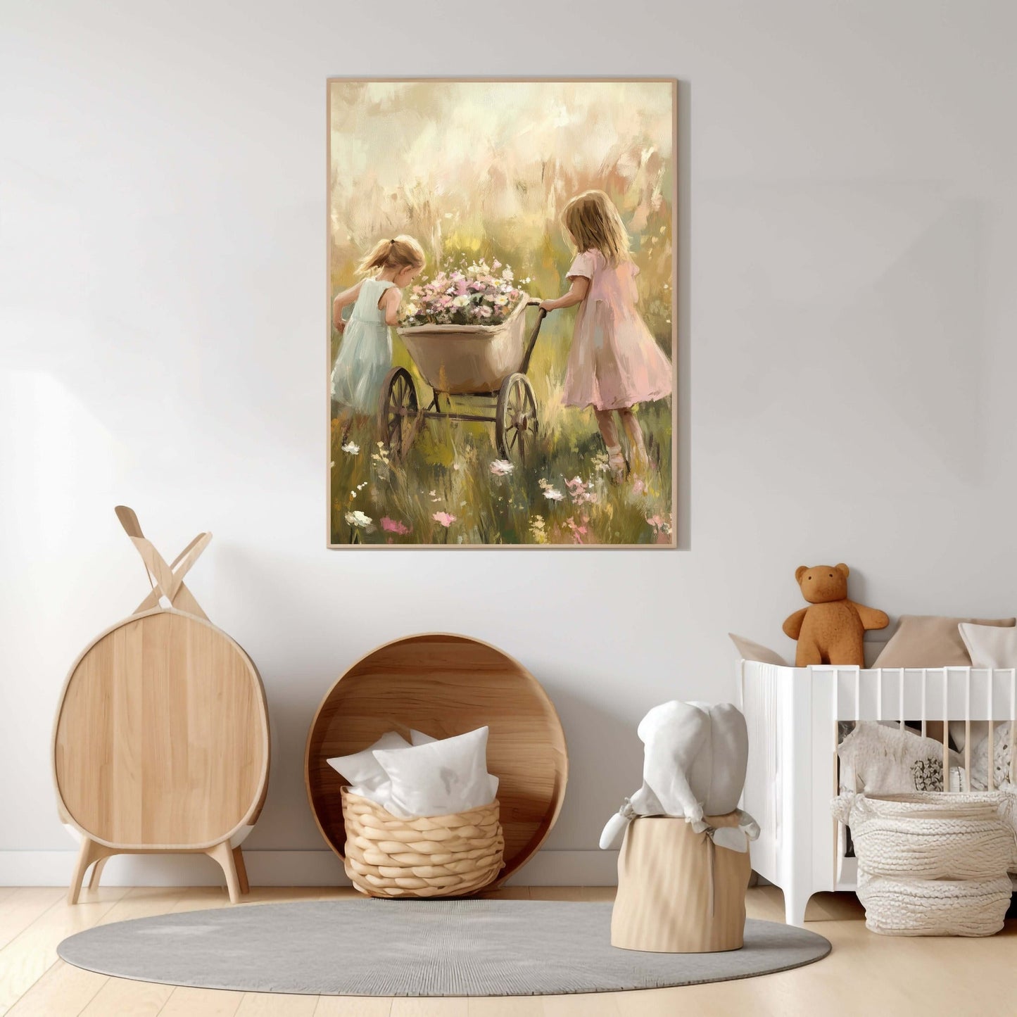 Blomstereng – KI digital oljemaling trykket på papir, lerret, aluminium, akryl og tre | KBentz.no