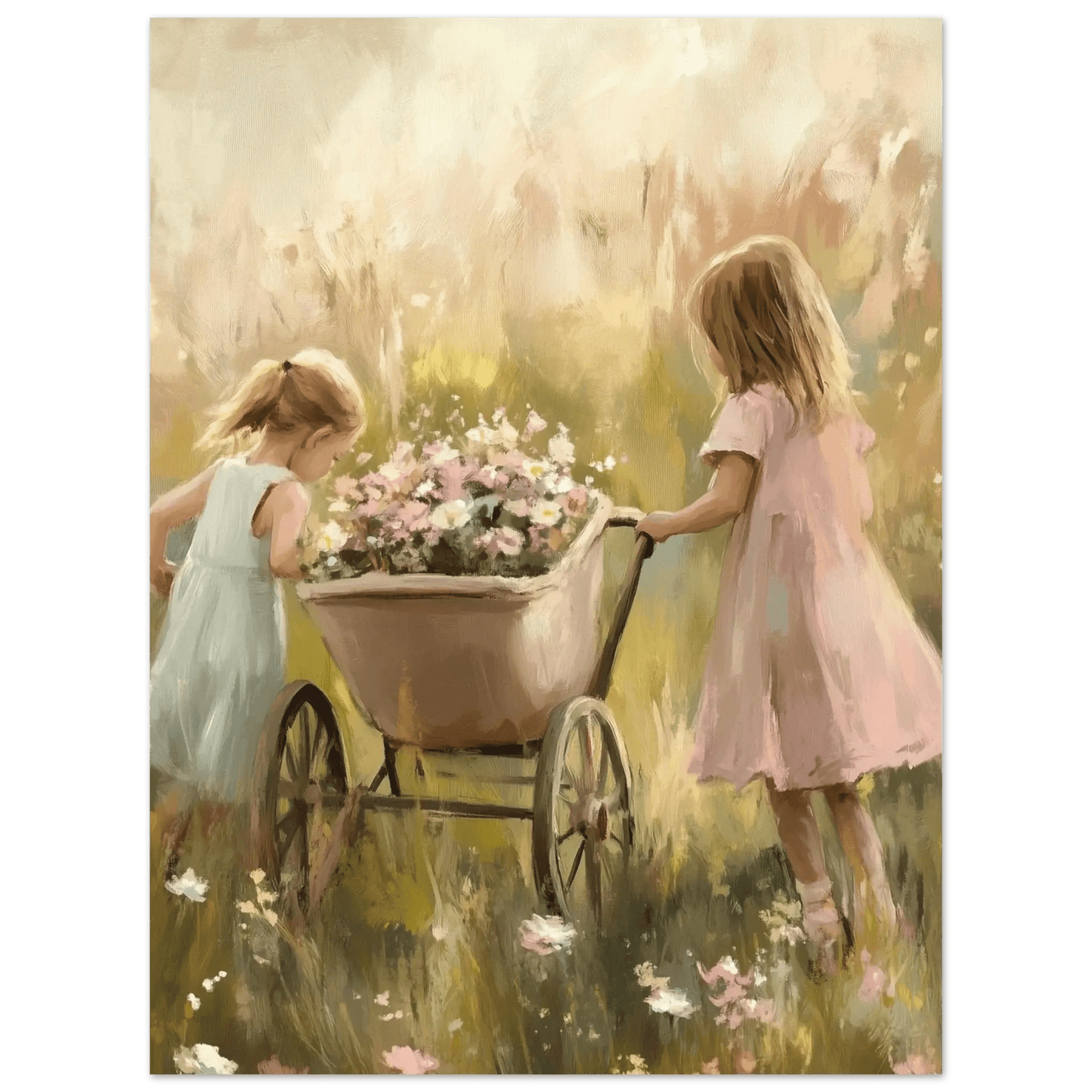 Blomstereng – KI digital oljemaling trykket på papir, lerret, aluminium, akryl og tre | KBentz.no