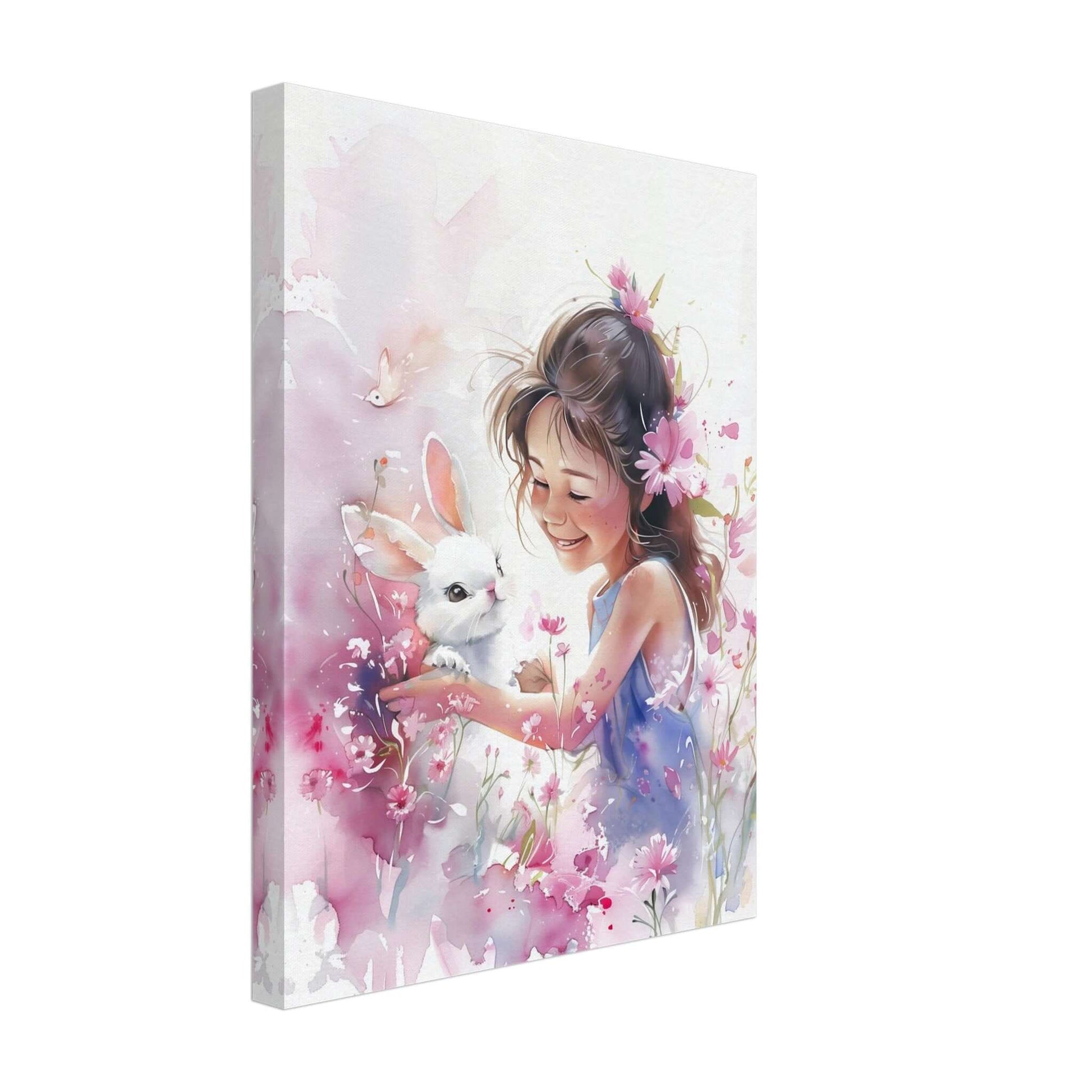 Blomsterpiken – KI digital oljemaling trykket på papir, lerret, aluminium, akryl og tre | KBentz.no