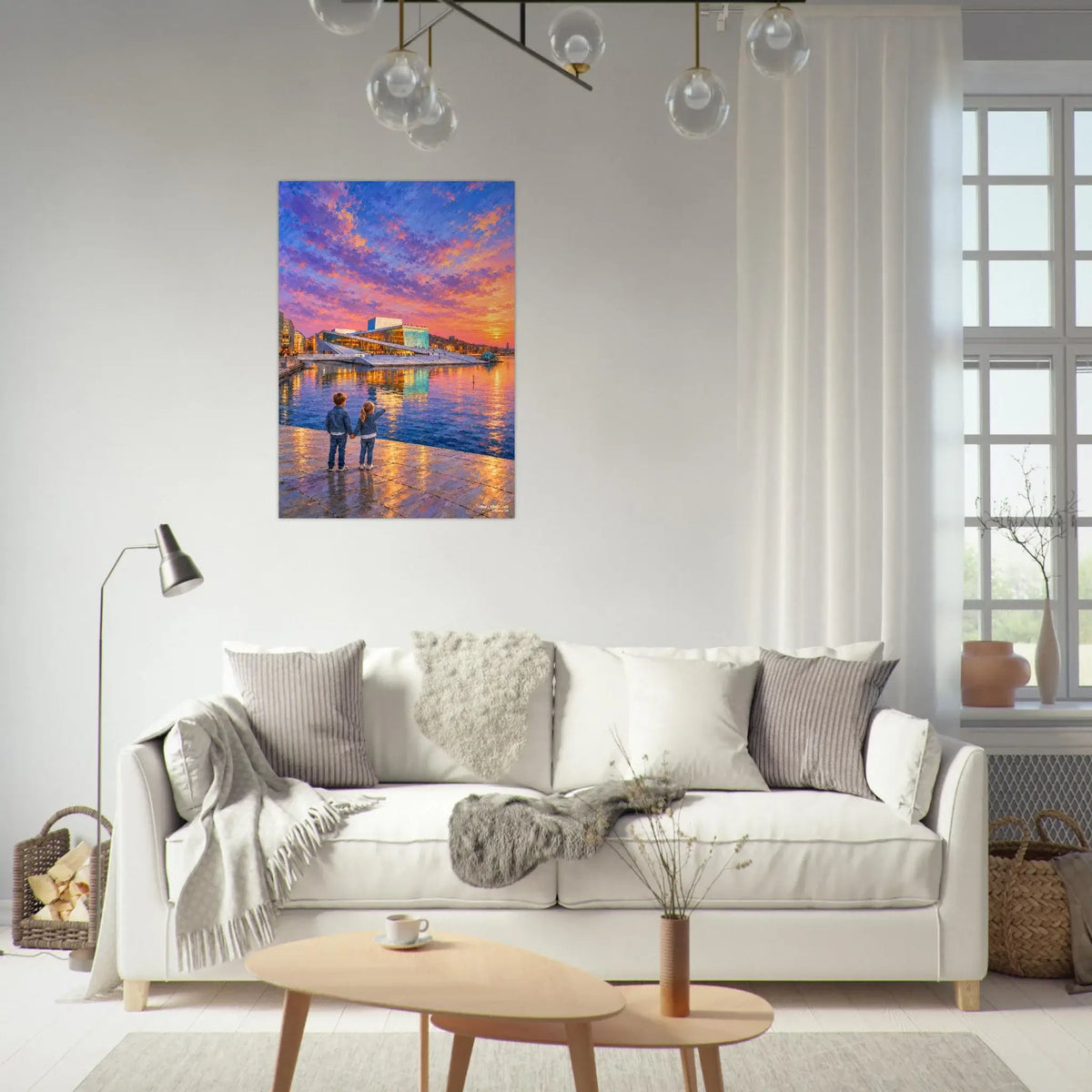 Hånd i hånd - Oslo – veggbilde fra KBentz – moderne veggkunst | KBentz.no