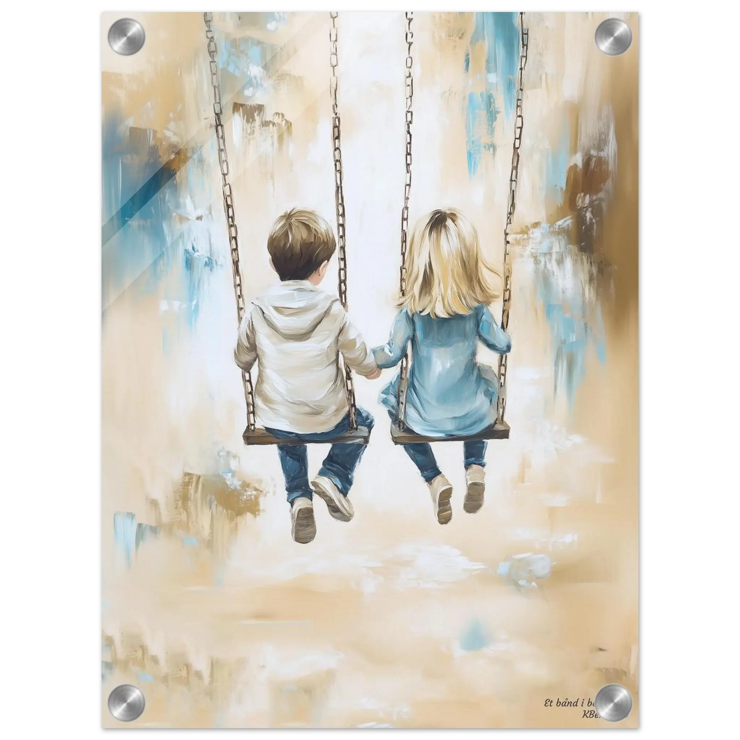 Et bånd i bevegelse - moderne digitalt maleri med oljemalingstekstur. Trykkes på papir, lerret og akryl. KBentz.no