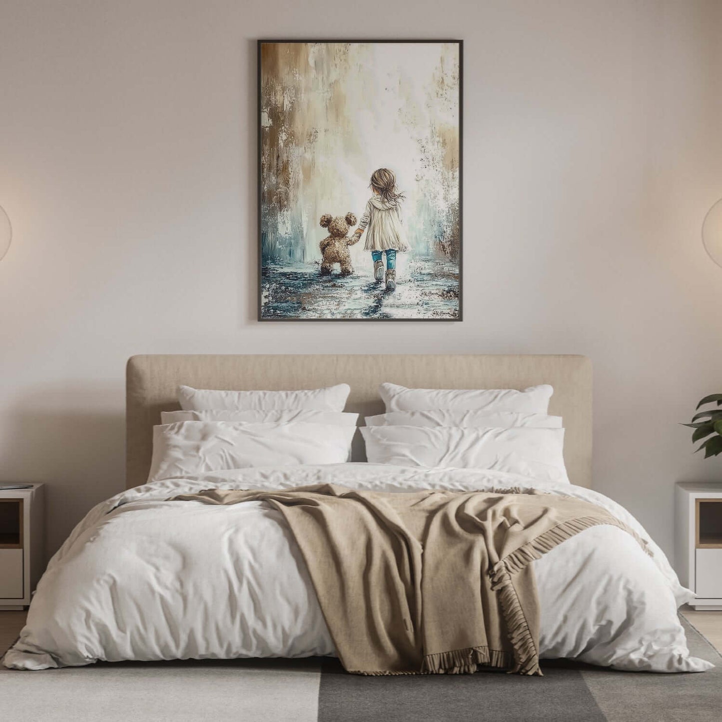 Myk Trygghet - moderne digitalt maleri med oljemalingstekstur. Trykkes på papir, lerret og akryl. KBentz.no