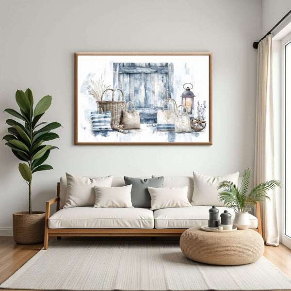 Drømmested ved Kysten - moderne digitalt maleri med oljemalingstekstur. Trykkes på papir, lerret og akryl. KBentz.no