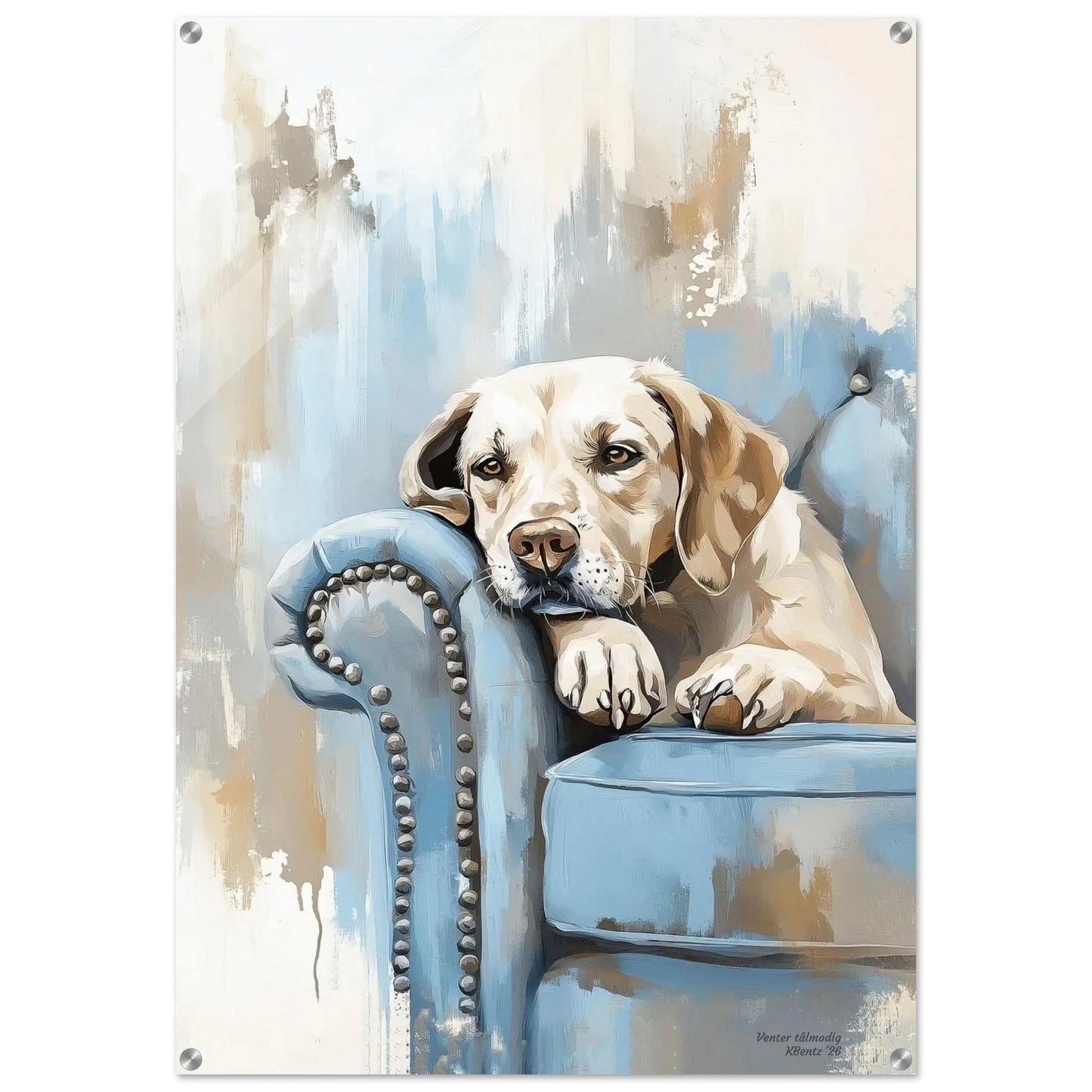 Venter tålmodig - moderne digitalt maleri med oljemalingstekstur. Trykkes på papir, lerret og akryl. KBentz.no