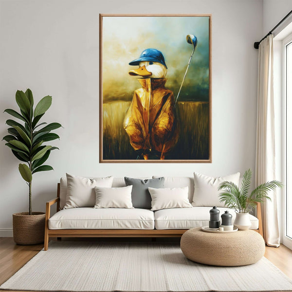 Early Birdie – AI-kunst, moderne, harmonisk og elegant – et digitalt maleri med oljemalingstekstur som gir varme og dybde til interiøret.