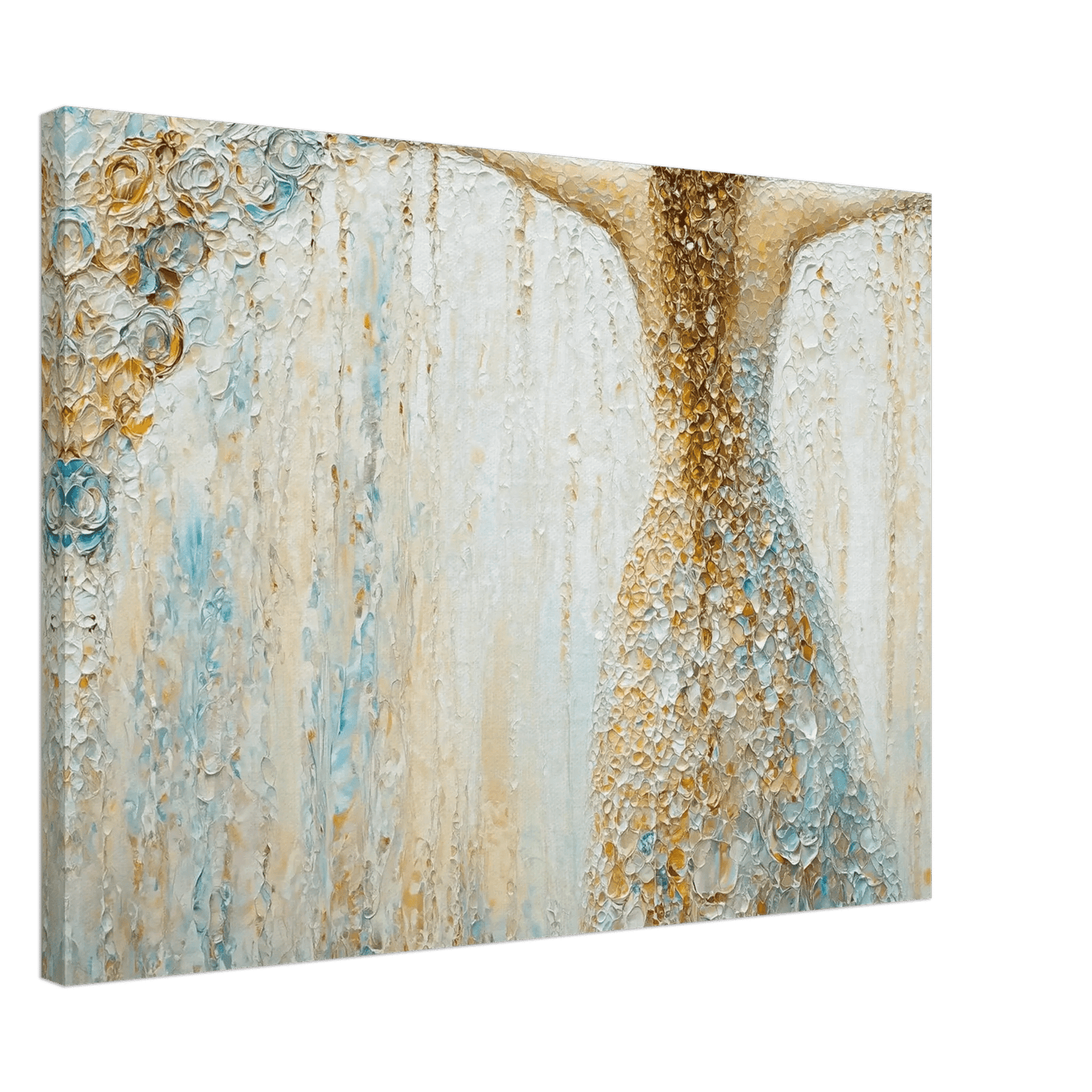 Eleganse i Gull – KI digital oljemaling trykket på papir, lerret, aluminium, akryl og tre | KBentz.no