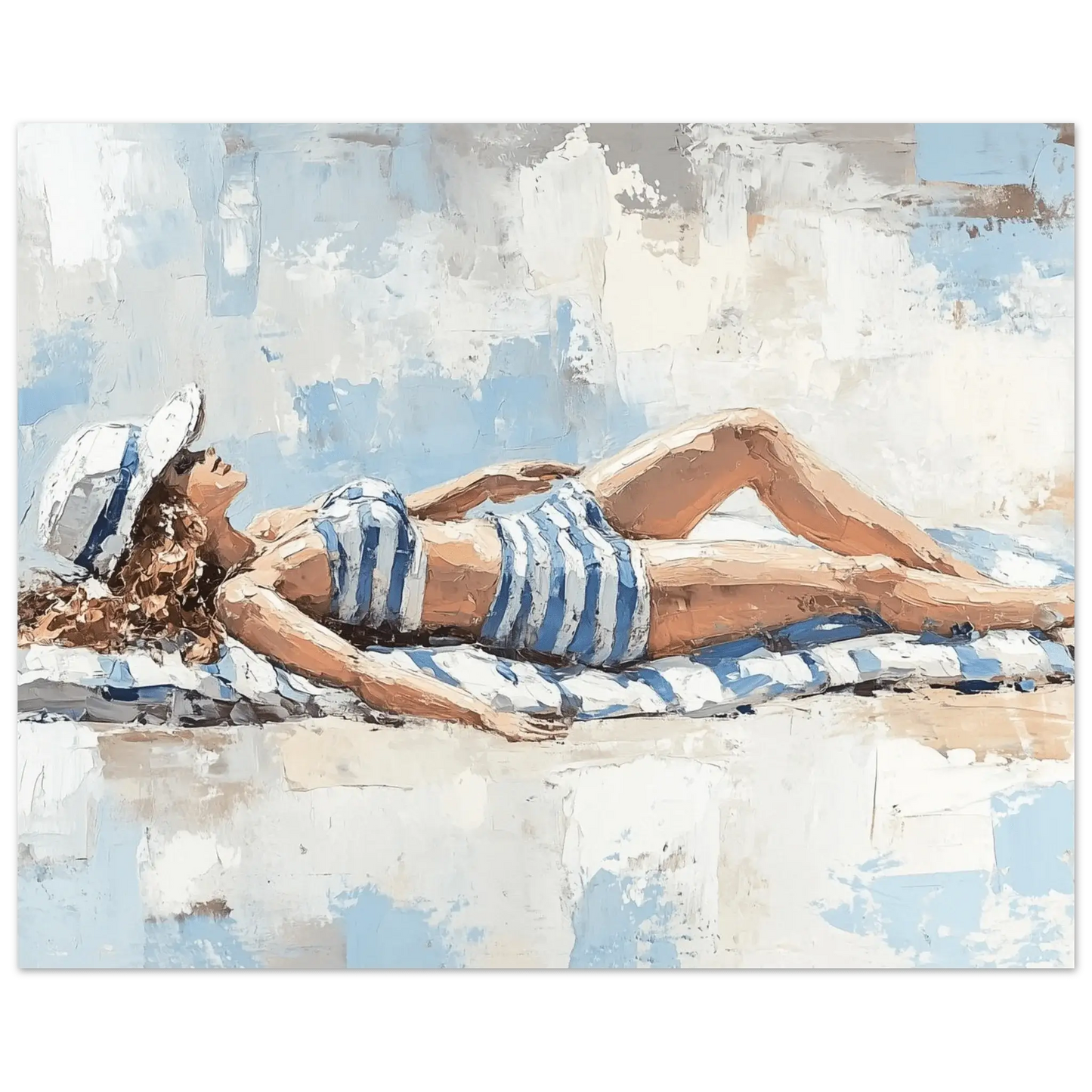 En Dag ved Havet - moderne digitalt maleri med oljemalingstekstur. Trykkes på papir, lerret og akryl. KBentz.no