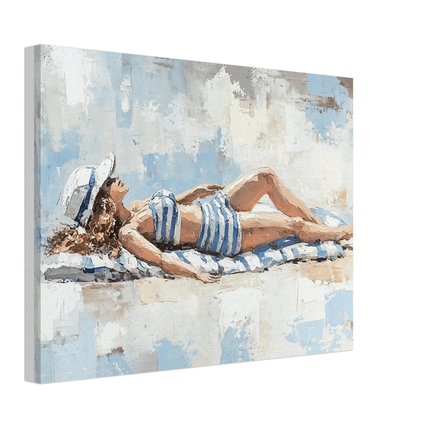 En Dag ved Havet - moderne digitalt maleri med oljemalingstekstur. Trykkes på papir, lerret og akryl. KBentz.no