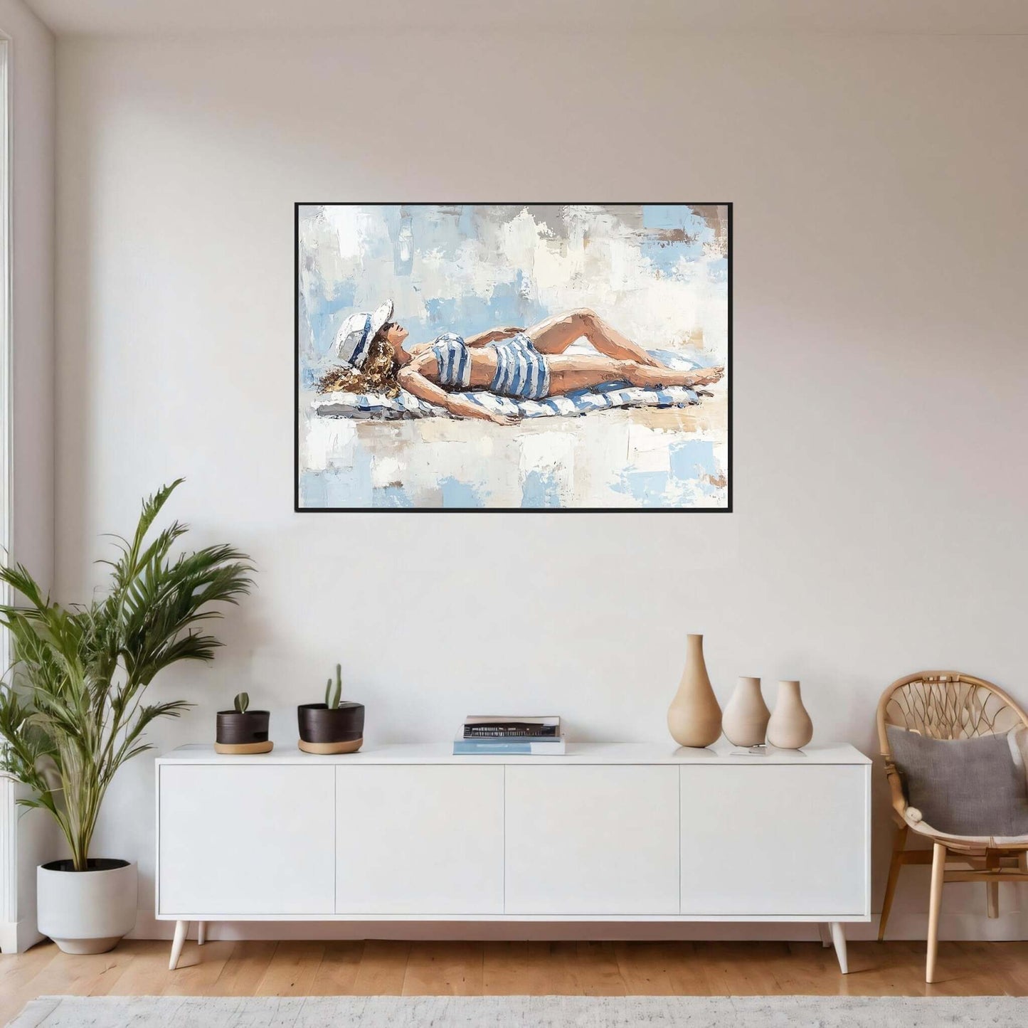 En Dag ved Havet - moderne digitalt maleri med oljemalingstekstur. Trykkes på papir, lerret og akryl. KBentz.no