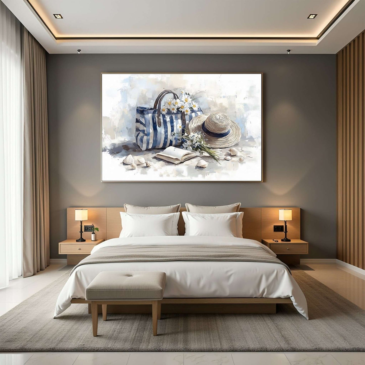 En Kurv full av Sommer - moderne digitalt maleri med oljemalingstekstur. Trykkes på papir, lerret og akryl. KBentz.no