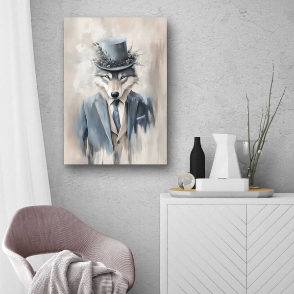 Ulv med stil - moderne digitalt maleri med oljemalingstekstur. Trykkes på papir, lerret og akryl. KBentz.no