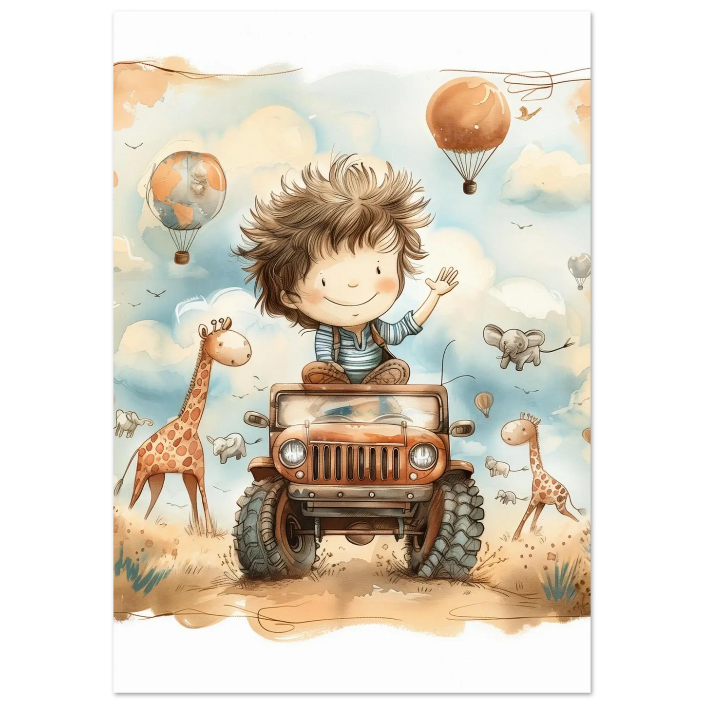 Gutt og Jeep - KBentz.no – moderne veggkunst | KBentz.no