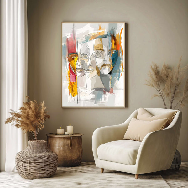 Fargenes masker – KI digital oljemaling trykket på papir, lerret, aluminium, akryl og tre | KBentz.no