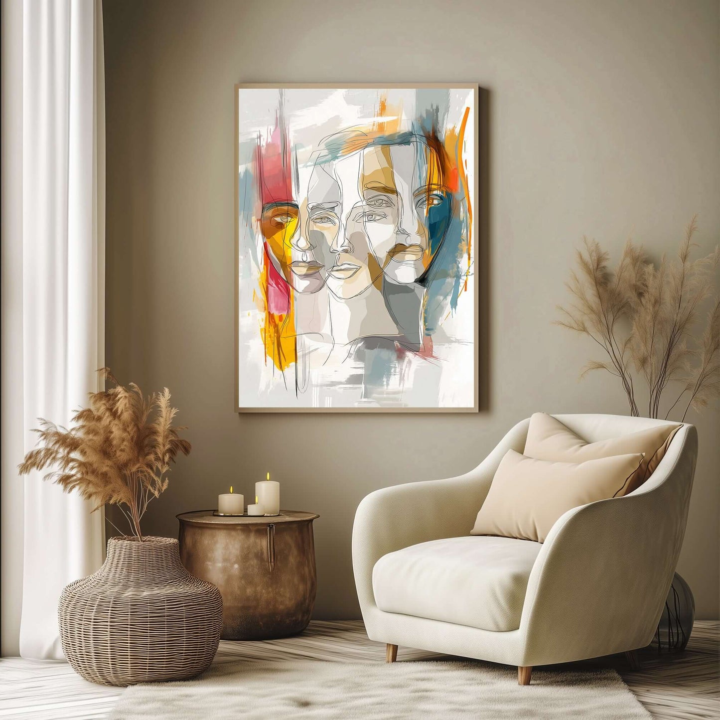 Fargenes masker – KI digital oljemaling trykket på papir, lerret, aluminium, akryl og tre | KBentz.no