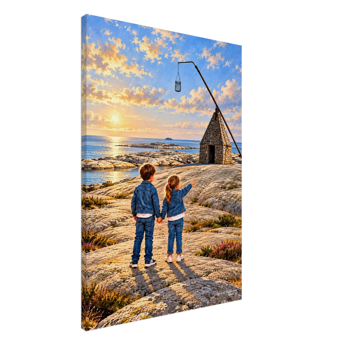 Oss to på Verdens Ende – veggbilde fra KBentz – moderne veggkunst | KBentz.no