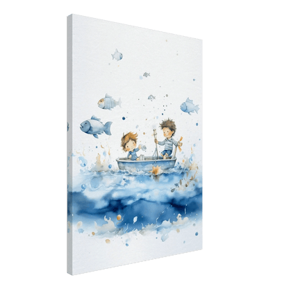 Fisketur – KI digital oljemaling trykket på papir, lerret, aluminium, akryl og tre | KBentz.no