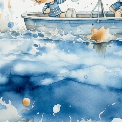 Fisketur – KI digital oljemaling trykket på papir, lerret, aluminium, akryl og tre | KBentz.no